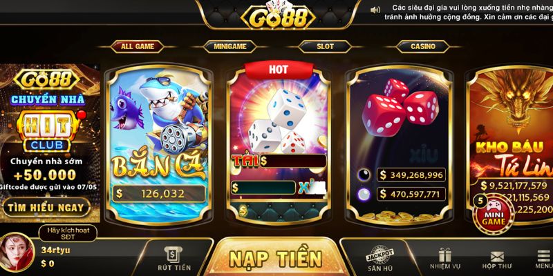 Go88 là cổng game đẳng cấp với vô vàn ưu điểm hay