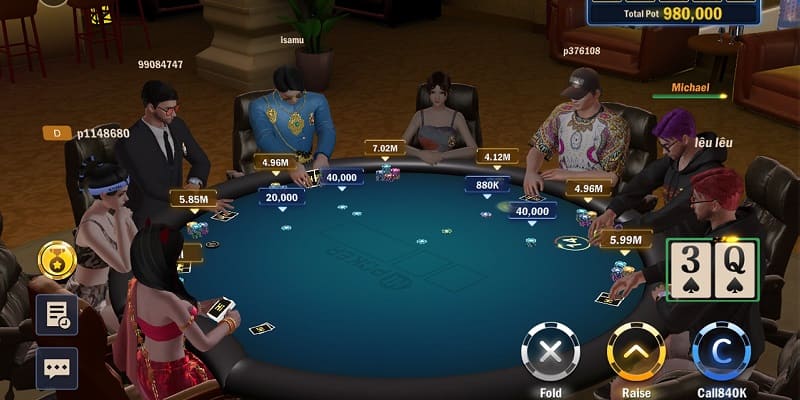 Game poker 3D thu hút lượng lớn người chơi tham gia