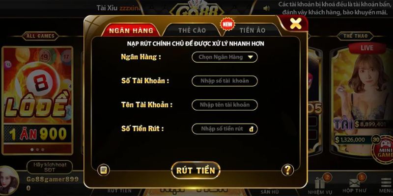 Hướng dẫn rút tiền Go88 một cách an toàn và hiệu quả nhất