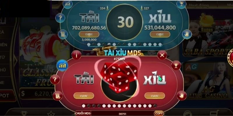 Tài xỉu MD5 là game cá cược đỏ đen đang rất hot hiện nay